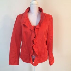 Lafayette 148 lightweight orange jacket